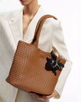 Pylos Woven Leather Hobo