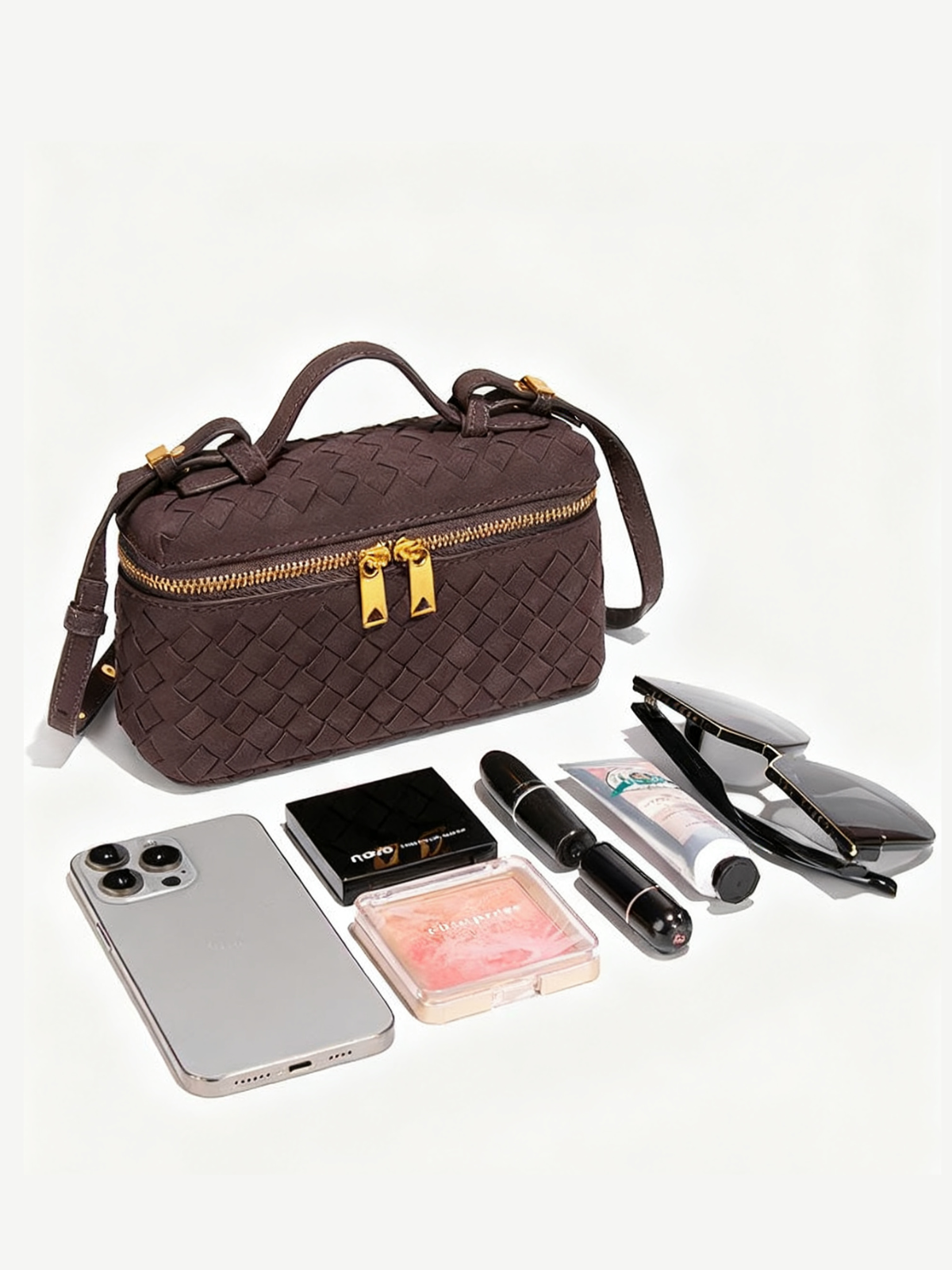 Zylos Suede Vanity Case