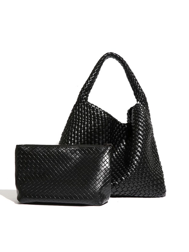 minimal leather tote bag